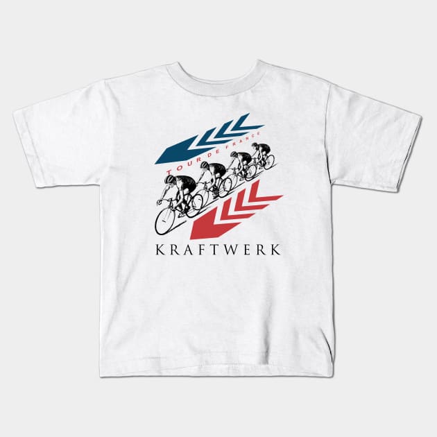 Kraftwerk Tour De France Kids T-Shirt by balungan88